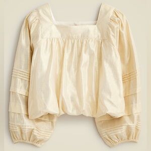 Crewcuts shimmery gold bubble hem top.